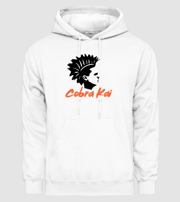 cobra kai punk model alb pe tricou