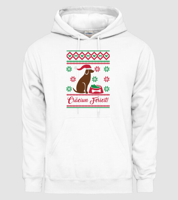 crăciun fericit model alb pe tricou
