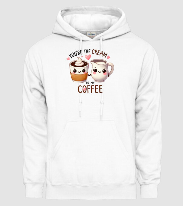 Cream to my Coffee model alb pe tricou