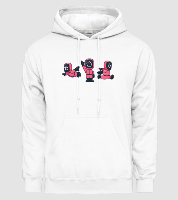 cute squid game toys model alb pe tricou
