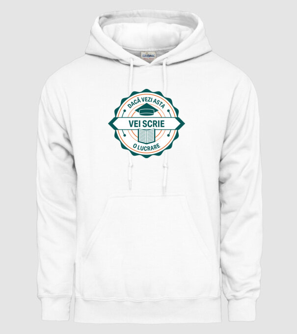 Dacă vezi asta, vei scrie o lucrare model alb pe tricou