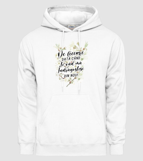 De fiecare dată când te văd mă îndrăgostesc din nou model alb pe tricou