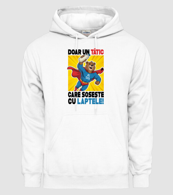 Doar un Tătic Care sosește cu laptele model alb pe tricou