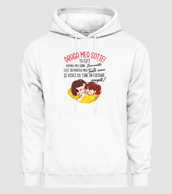 Draga mea soție tu ești primul meu model alb pe tricou