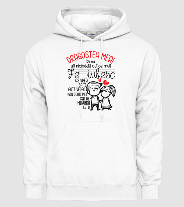 Dragostea mea Cât de minunat ești model alb pe tricou