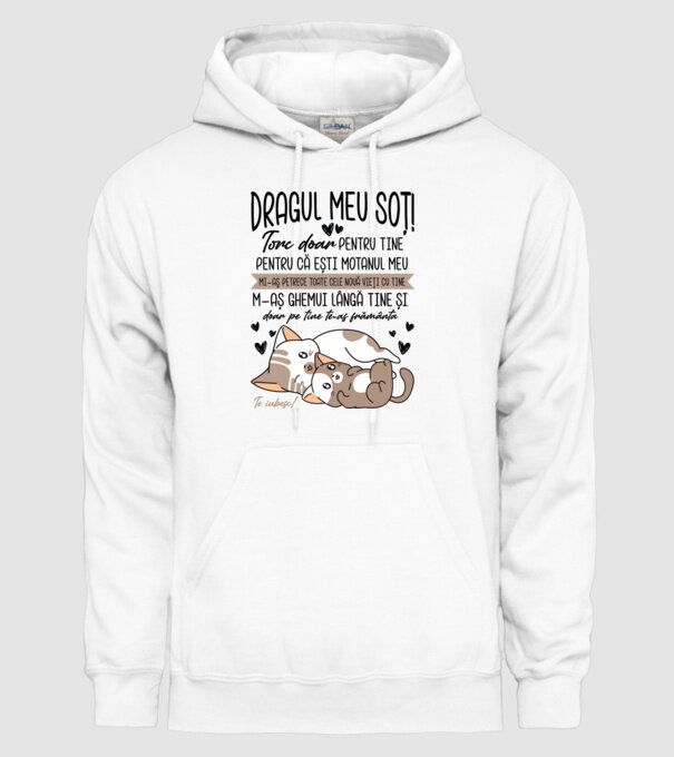 Dragul meu soț! torc doar pentru tine model alb pe tricou
