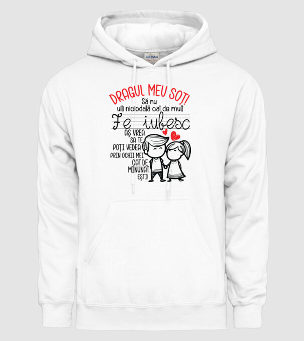 Dragul meu soț Cât de minunat ești! model alb pe tricou