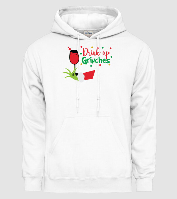 Drink up Grinches model alb pe tricou