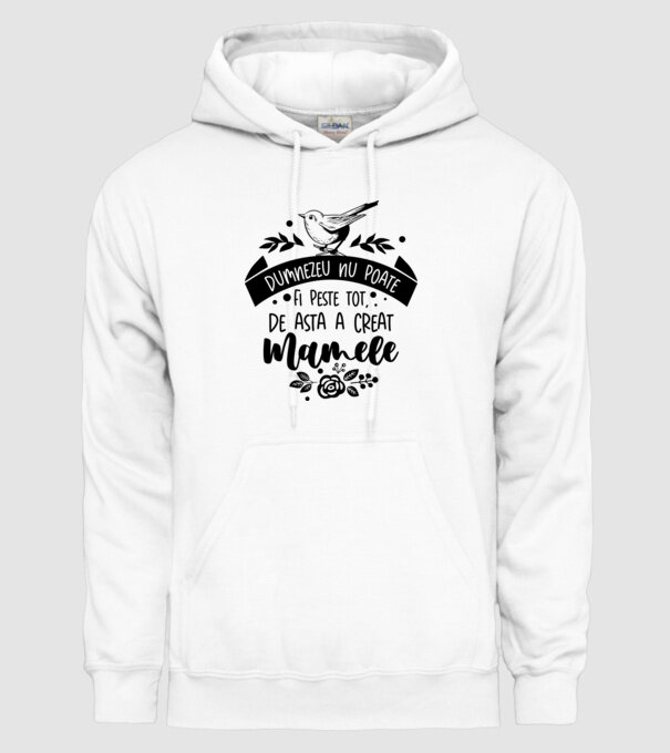 Dumnezeu nu poate fi peste tot model alb pe tricou