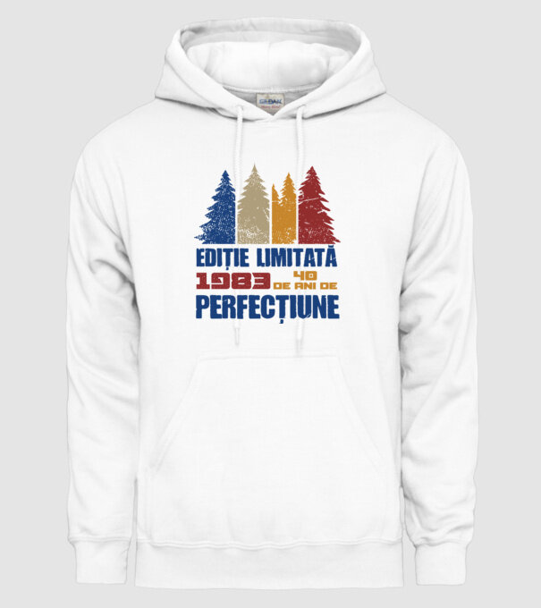 Ediție limitată 1983 - 40 de ani de perfecțiune model alb pe tricou