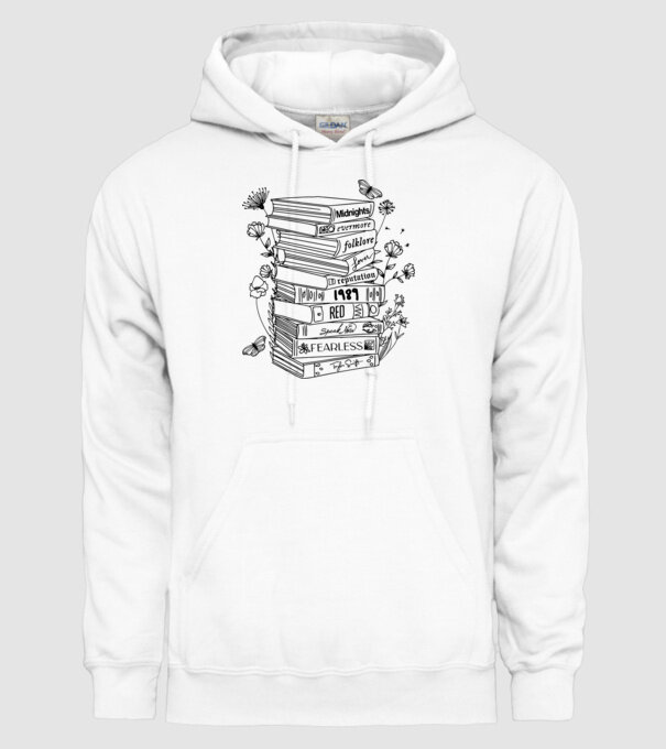 Eras tour books model alb pe tricou