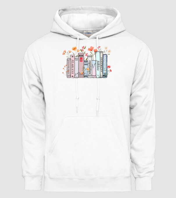 Eras tour books color model alb pe tricou