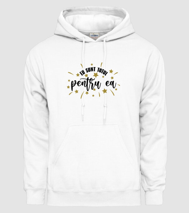 Eu sunt totul pentru el/ ea model alb pe tricou