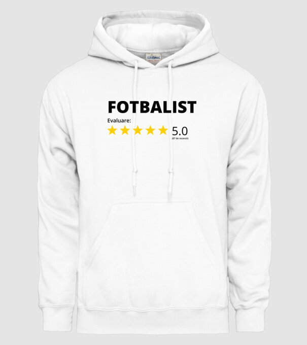 Evaluare 5 FOTBALIST model alb pe tricou