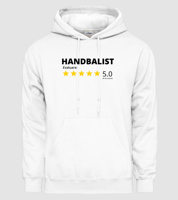 Evaluare 5 HANDBALIST model alb pe tricou