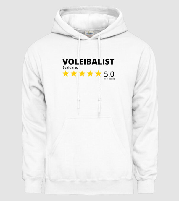 Evaluare 5 VOLEIBALIST model alb pe tricou