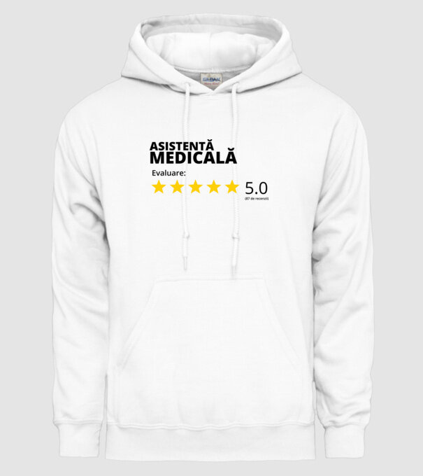 Evaluare - ASISTENTĂ MEDICALĂ model alb pe tricou