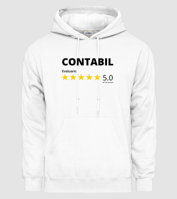 Evaluare - CONTABIL model alb pe tricou