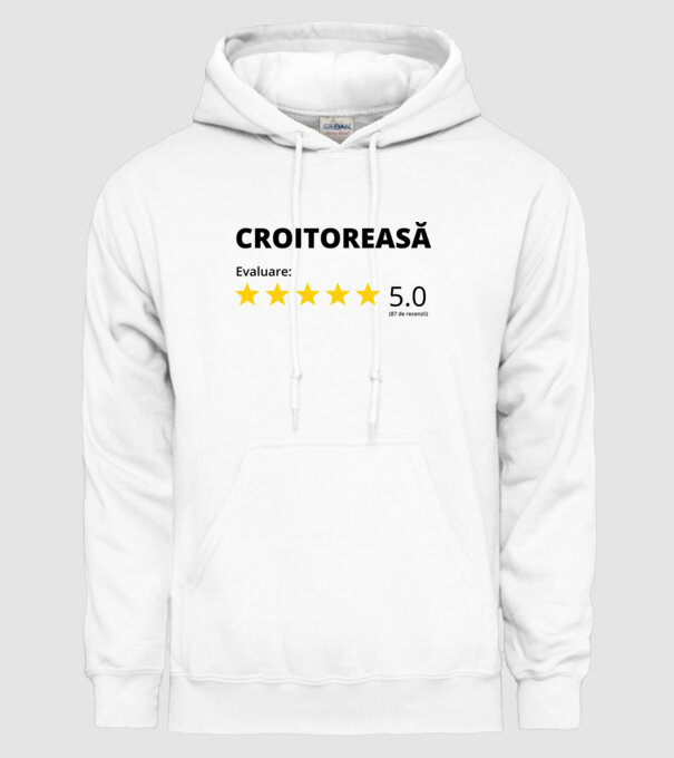 Evaluare - CROITOREASĂ model alb pe tricou