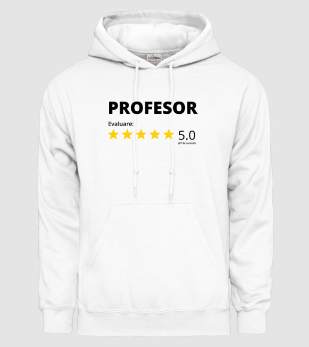 Evaluare - PROFESOR model alb pe tricou