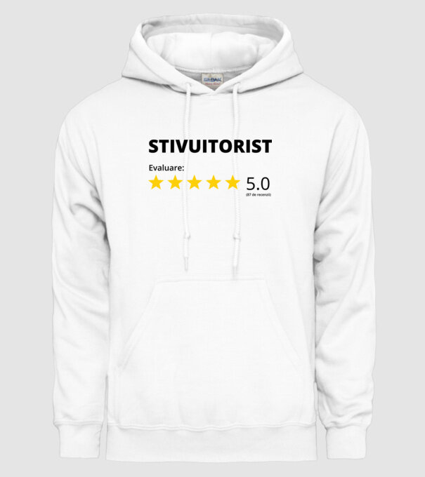Evaluare - STIVUITORIST model alb pe tricou
