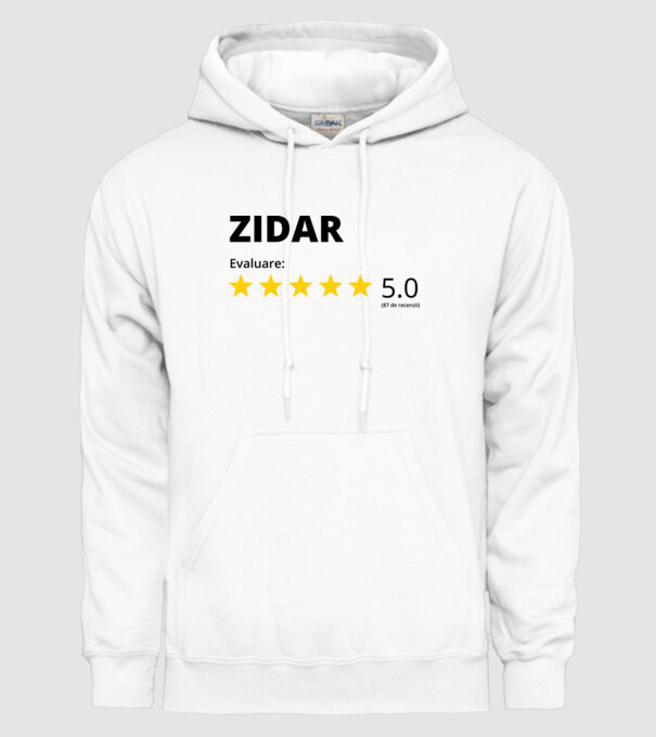 Evaluare - ZIDAR model alb pe tricou