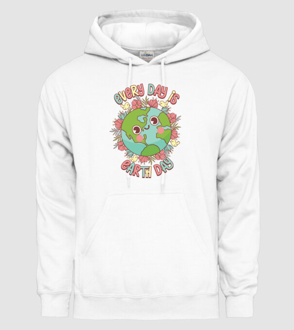 Every day is earth day cute model alb pe tricou