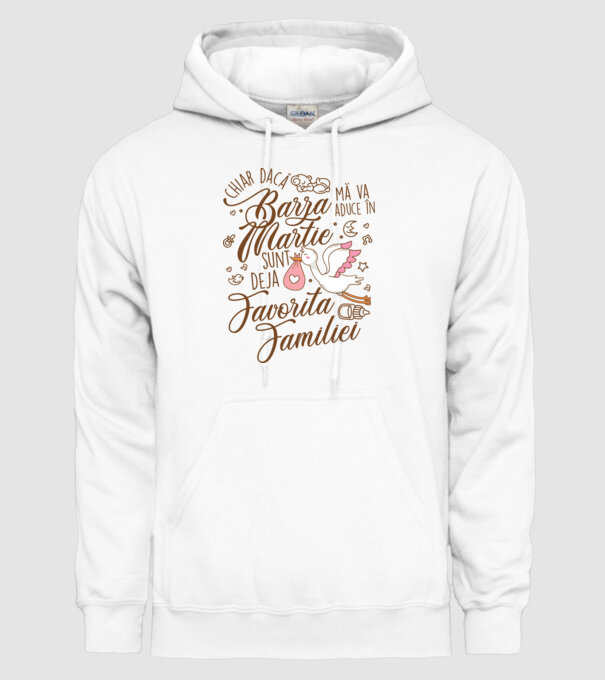 Favorita familiei MARTIE model alb pe tricou