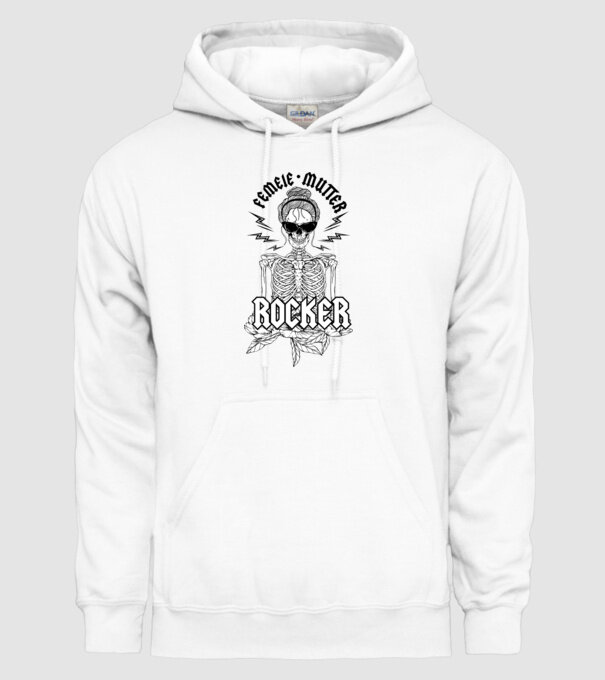 femeie - mutter - rocker model alb pe tricou