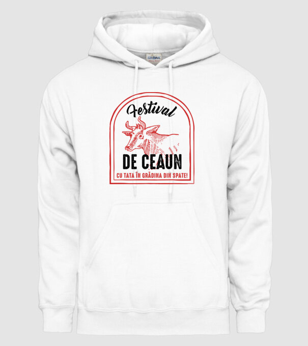 Festival de ceaun - cu tata în grădina din spate! model alb pe tricou