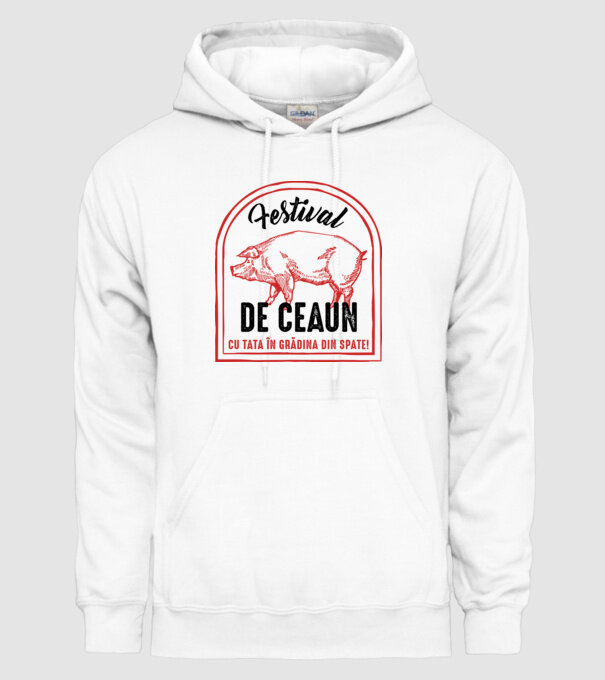 Festival de ceaun - cu tata în grădina din spate! model alb pe tricou