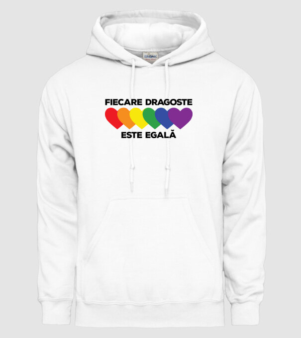 Fiecare dragoste este egală model alb pe tricou