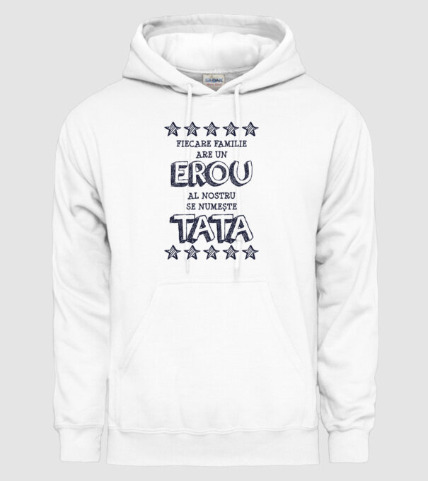 Fiecare familie are un erou, al nostru se numește tata model alb pe tricou