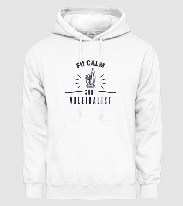 Fii calm, sunt VOLEIBALIST model alb pe tricou