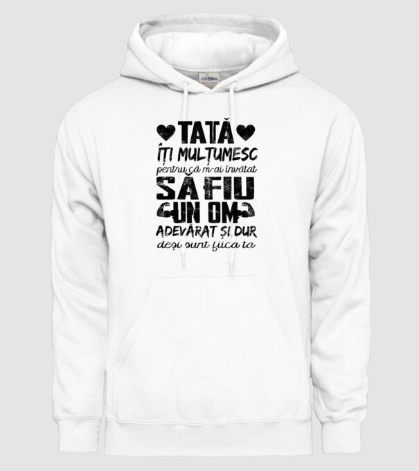 fiică crescută ca fiu Alb model alb pe tricou