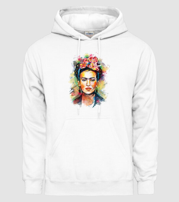 Frida Kahlo model alb pe tricou
