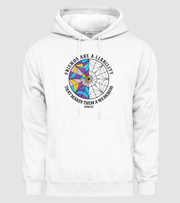 Friends are liability model alb pe tricou