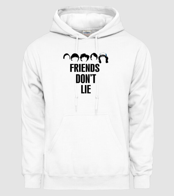 friends dont lie stranger things model alb pe tricou