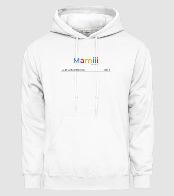 Mamiiii - Unde sunt pantofii mei? model alb pe tricou