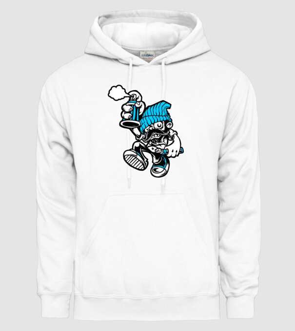 Graffiti model alb pe tricou