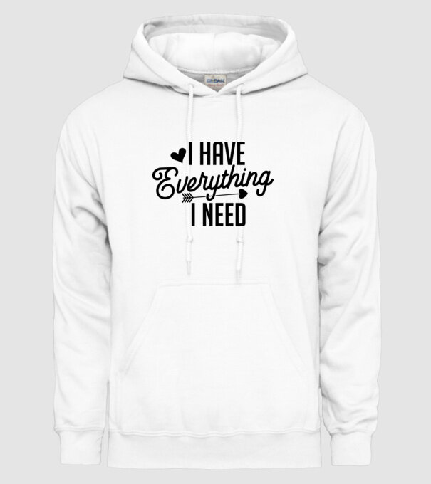 I have everything model alb pe tricou