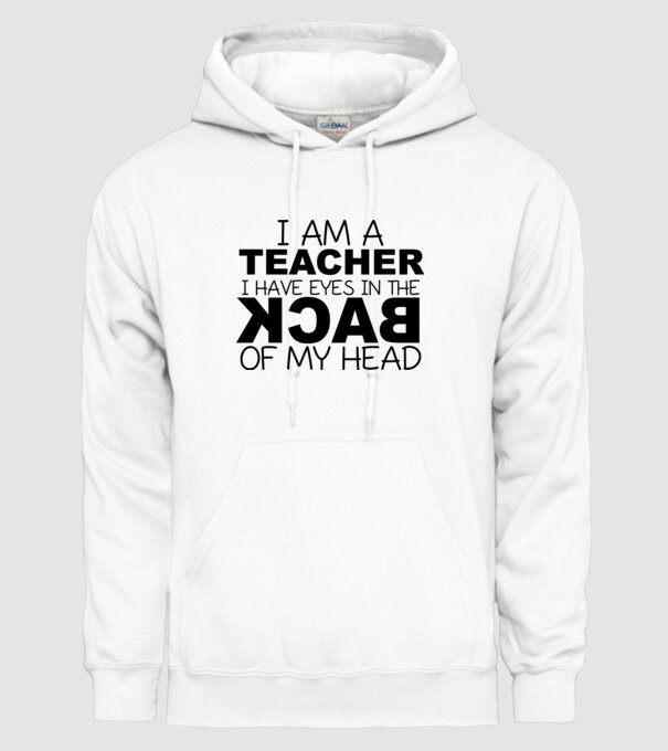 I have eyes in the back of my head model alb pe tricou
