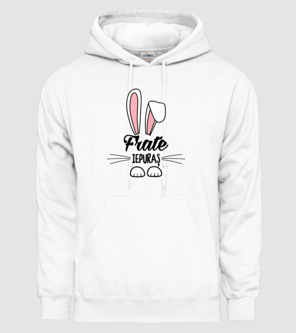 iepuraș frate model alb pe tricou