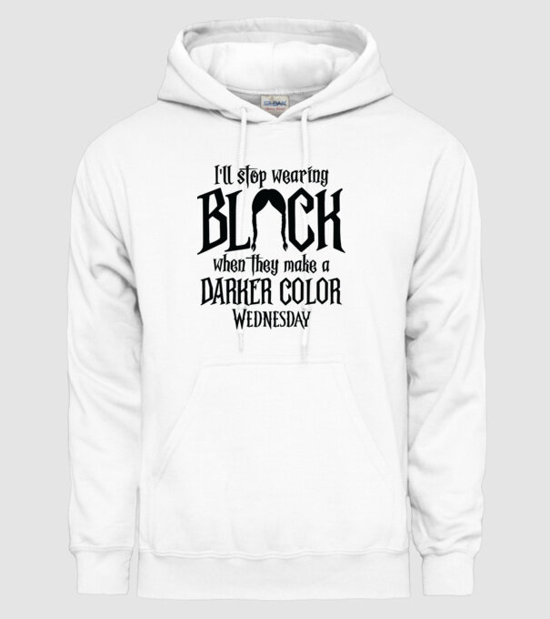 ill stop wearing black model alb pe tricou