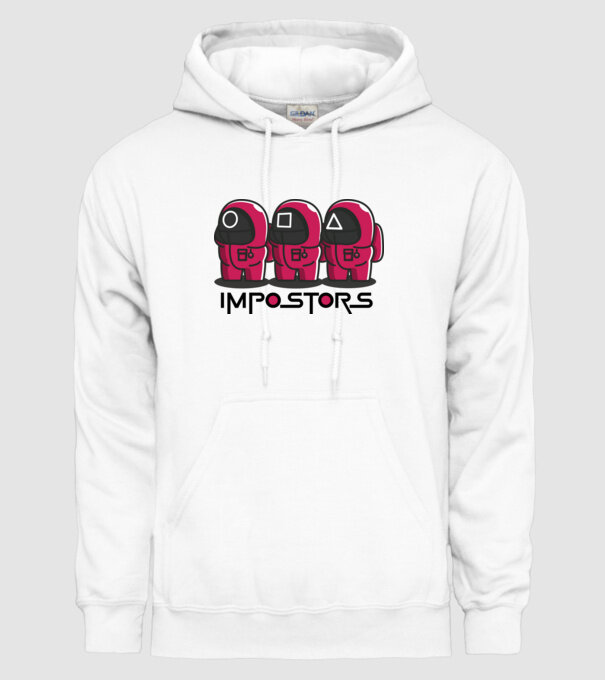 impostors squid game model alb pe tricou