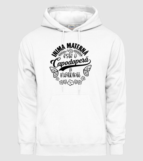 Inima maternă este o capodoperă a naturii model alb pe tricou