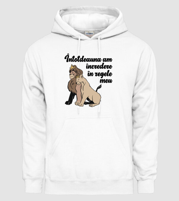 Întotdeauna am încredere în regele meu model alb pe tricou