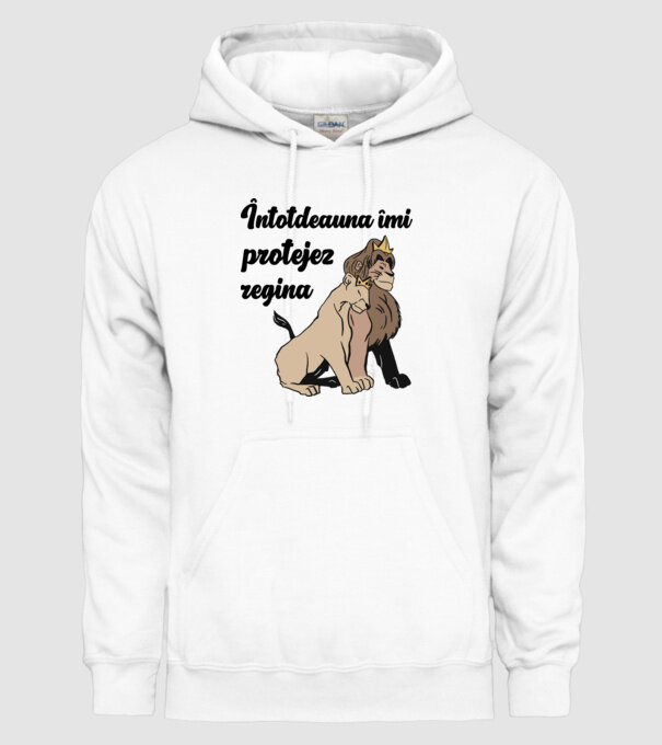 Întotdeauna îmi protejez regina model alb pe tricou