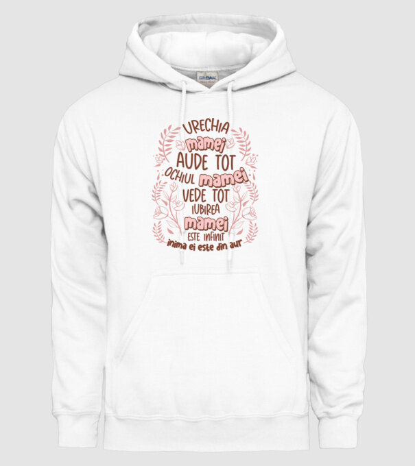 Iubirea mamei este infinit model alb pe tricou
