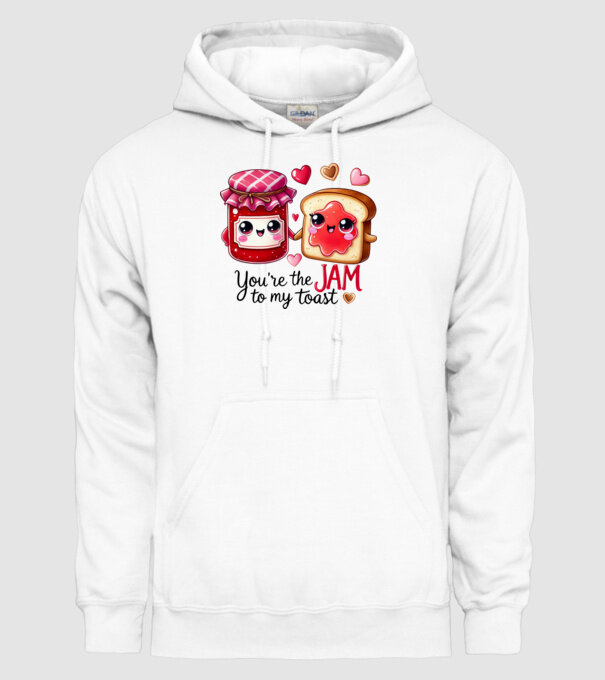 Jam to my Toast model alb pe tricou